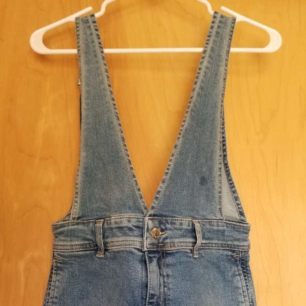 Free people denim overall size 0 - Picture 3 of 8